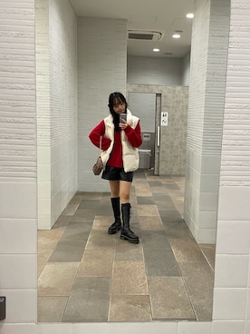 「アイテム（ダウンベスト）」を使った、aoiさん（レディース・163cm・20代）の秋コーディネート