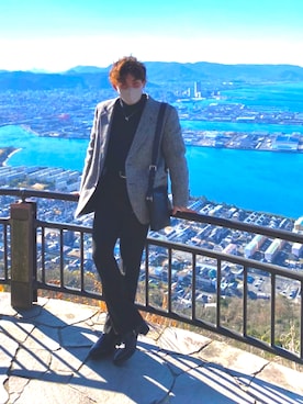 「BEAMS（ビームス）のアイテム（ベルト）」を使った、じゅんさん（メンズ・165cm）の冬コーディネート