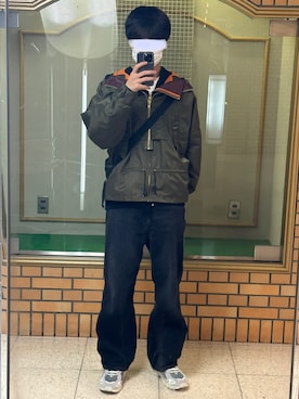 「ほめられ本命コーデ」｜「アイテム（マウンテンパーカー）」を使った、こーさん（メンズ・180cm）の冬コーディネート