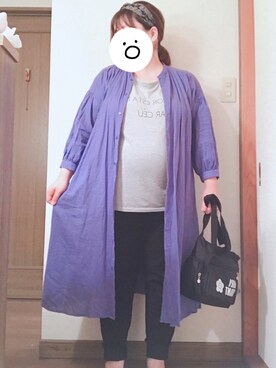 シャツワンピースを使った マタニティ の人気ファッションコーディネート Wear
