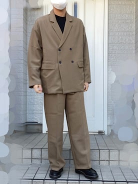 「flaner（フラネ）のアイテム（ジャケット/アウター）」を使った、ユウダイさん（メンズ・173cm）の春コーディネート