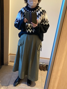 「FEELING MADE（フィーリングメイド）のアイテム」を使った、うっちーさん（レディース・155cm）の冬コーディネート