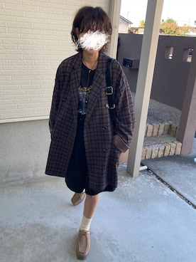 「アイテム（その他アウター）」を使った、うっぴさん（レディース・157cm）の秋コーディネート
