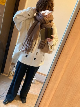 「アイテム（イヤリング）」を使った、うっぴさん（レディース・157cm）の冬コーディネート