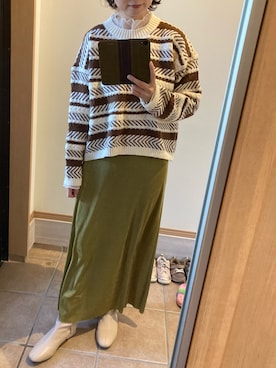 「シアーハイネック」｜うっぴさん（レディース・155cm）の冬コーディネート
