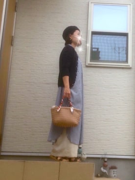 「coca（coca）（コカ）のアイテム（シャツワンピース）」を使った、カオリンさん（レディース・159cm）の夏コーディネート