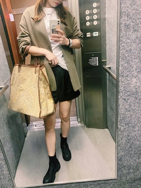 「A VACATION（アヴァケーション）のアイテム（バッグ）」を使った、サ                さん（レディース・162cm）の秋コーディネート
