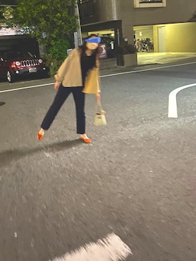 「ビッグシャツ」｜「アイテム（パンプス）」を使った、puukoさん（レディース・166cm）の春コーディネート