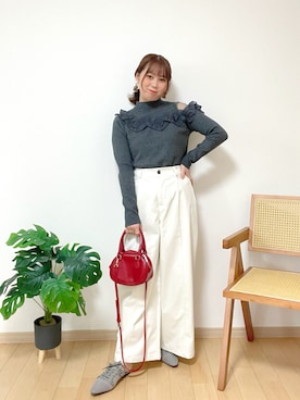 「tukn.（トゥクン）のアイテム」を使った、eri♡さん（レディース・155cm）の冬コーディネート