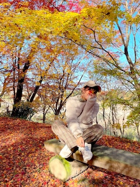 「紅葉コーデ」｜「アイテム（アクセサリー）」を使った、eri♡さん（レディース・155cm）の秋コーディネート