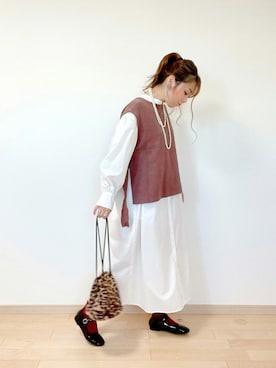 「アイテム（シャツワンピース）」を使った、eri♡さん（レディース・155cm・30代）の秋コーディネート