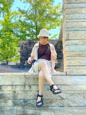 「アイテム（スマホケース/カバー）」を使った、eri♡さん（レディース・155cm・30代）の夏コーディネート