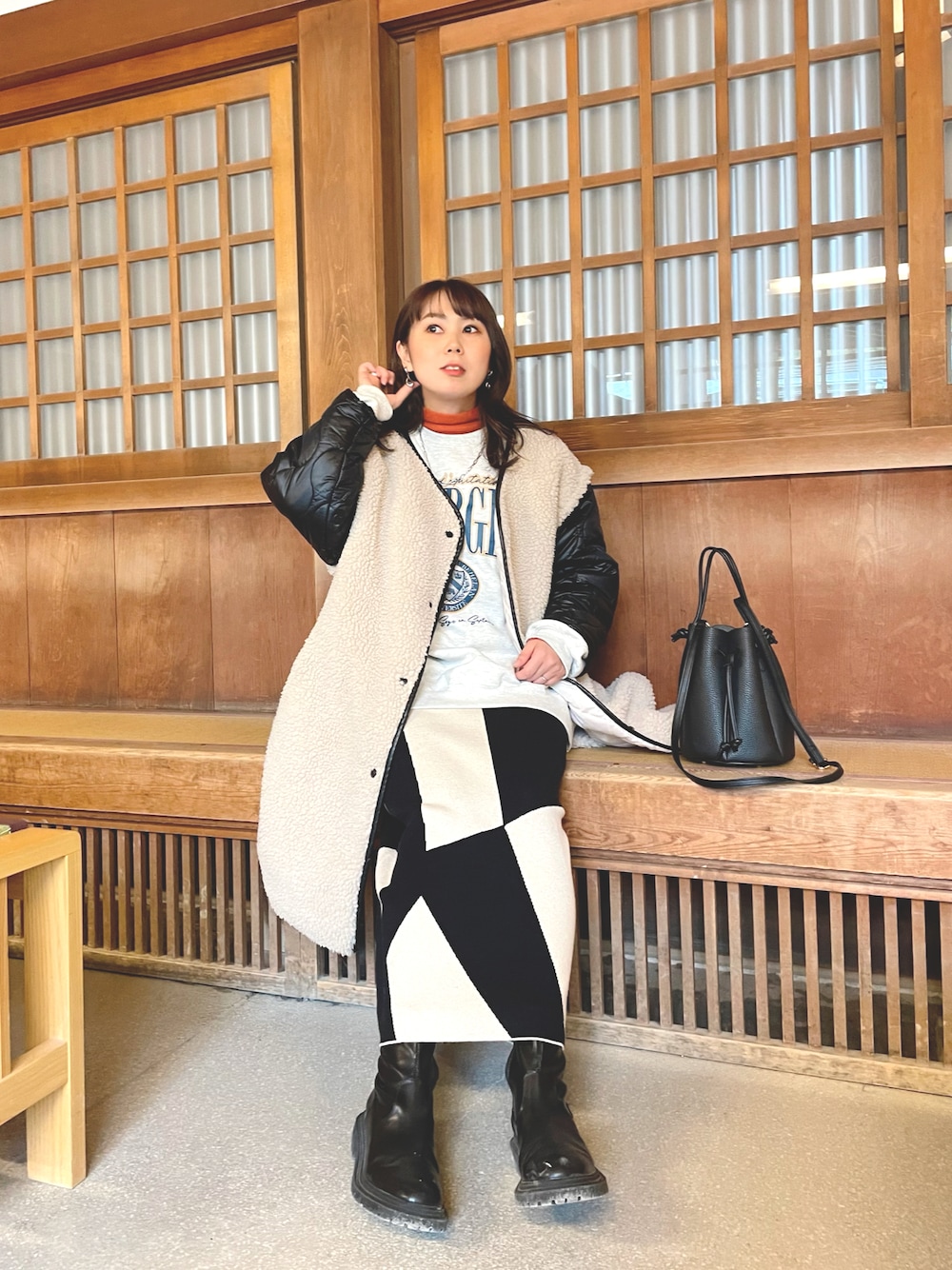 【未使用】KARRY キャリー long boa coat 未使用 KARRY キャリー long boa coat - メルカリ