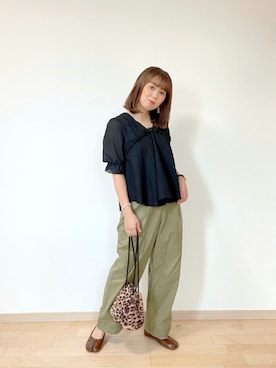 「カーキパンツ」｜eri♡さん（レディース・155cm・30代）の秋コーディネート