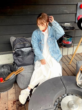 「アイテム（シャツワンピース）」を使った、eri♡さん（レディース・155cm・30代）の春コーディネート