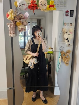 「POU DOU DOU（プードゥドゥ）のアイテム（ワンピース/ドレス）」を使った、🍪norabearさん（レディース・160cm）の夏コーディネート