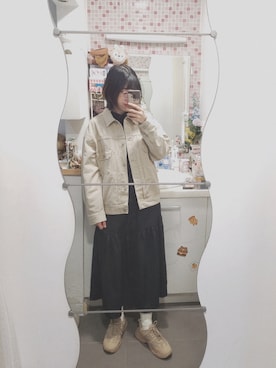 「GUコーデ」｜「アイテム（シャツワンピース）」を使った、🍪norabearさん（レディース・160cm）の春コーディネート
