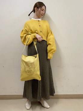 「春ニット」｜「アイテム（財布/小物）」を使った、mizukiさん（レディース・160cm）の春コーディネート