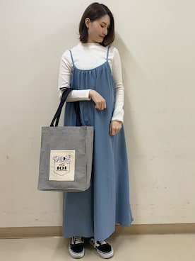 「Disney（ディズニー）のアイテム（バッグ）」を使った、mizukiさん（レディース・160cm）の冬コーディネート