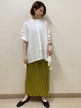 「ピスタチオ」｜「アイテム（パンプス）」を使った、mizukiさん（レディース・160cm）の夏コーディネート