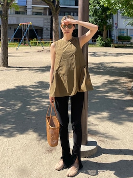 「WEAR」｜ヤマサキ サオリさん（レディース・169cm）の春コーディネート