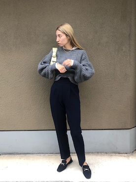 「TOFF&LOADSTONE（トフアンドロードストーン）のアイテム（ハンドバッグ）」を使った、ヤマサキ サオリさん（レディース・169cm）の秋コーディネート