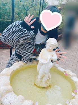 「千鳥格子」｜「アイテム（ブルゾン）」を使った、Ri!chuさん（レディース・155cm）の春コーディネート