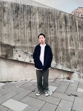 「plain-me（プレインミー）のアイテム」を使った、Adam.Cさん（メンズ・171cm）の秋コーディネート