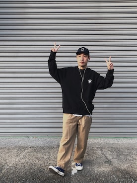 「plain-me（プレインミー）のアイテム」を使った、Adam.Cさん（メンズ・171cm）の冬コーディネート