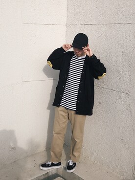 「KAPITAL」｜「アイテム（ジャケット/アウター）」を使った、Adam.Cさん（メンズ・171cm）の冬コーディネート
