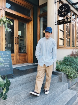 「plain-me（プレインミー）のアイテム」を使った、Adam.Cさん（メンズ・171cm）の秋コーディネート