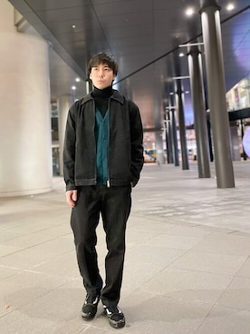 「Dickies（ディッキーズ）のアイテム（ジャケット/アウター）」を使った、一谷さん（メンズ・174cm）の冬コーディネート