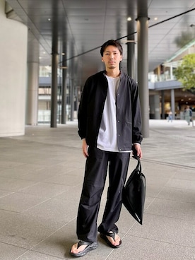 「SHIPS（シップス）のアイテム（ブルゾン）」を使った、一谷さん（メンズ・174cm）の春コーディネート