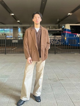 「SHIPS any（シップス エニィ）のアイテム（スニーカー）」を使った、一谷さん（メンズ・174cm）の春コーディネート