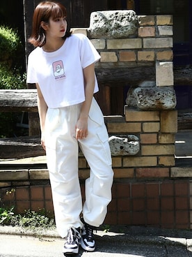 「BEN DAVIS（ベンデイビス）のアイテム」を使った、BENCH AT THE GREENEさん（レディース・160cm）の夏コーディネート