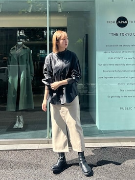 福田優花さん（レディース・163cm）の秋コーディネート