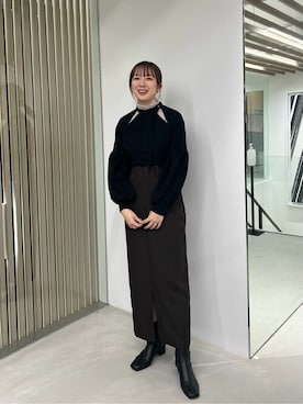 「#新作」｜「アイテム（ワンピース/ドレス）」を使った、福田優花さん（レディース・163cm）の秋コーディネート