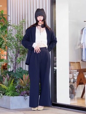 「Firsthand（ファーストハンド）のアイテム（帽子）」を使った、Firsthandさん（レディース・164cm）の秋コーディネート