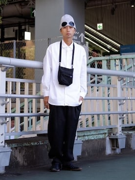 「menswear」｜「アイテム（スラックス）」を使った、Firsthandさん（メンズ・172cm）の秋コーディネート
