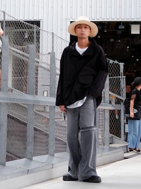 「Wrangler」｜「アイテム（マウンテンパーカー）」を使った、Firsthandさん（メンズ・172cm）の冬コーディネート