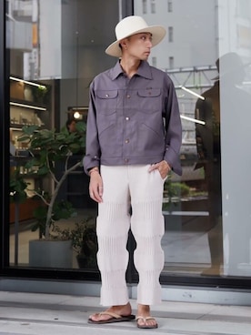 「Wrangler（ラングラー）のアイテム（ジャケット/アウター）」を使った、Firsthandさん（メンズ・172cm）の冬コーディネート