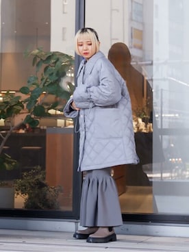 「Firsthand（ファーストハンド）のアイテム（ダウンジャケット/コート）」を使った、Firsthandさん（レディース・156cm）の冬コーディネート