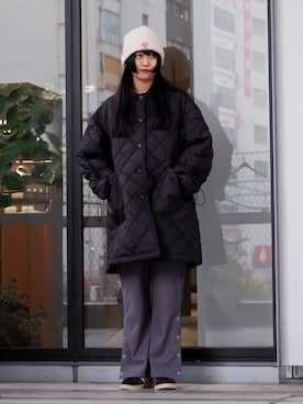 「Firsthand（ファーストハンド）のアイテム（ダウンジャケット/コート）」を使った、Firsthandさん（レディース・156cm）の冬コーディネート