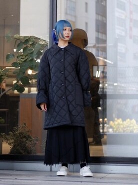 「Firsthand（ファーストハンド）のアイテム（ダウンジャケット/コート）」を使った、Firsthandさん（レディース・156cm）の冬コーディネート