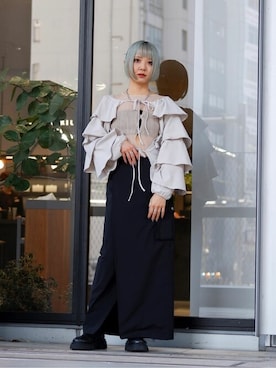 「アイテム（インナーウェア/肌着）」を使った、Firsthandさん（レディース・156cm）の冬コーディネート