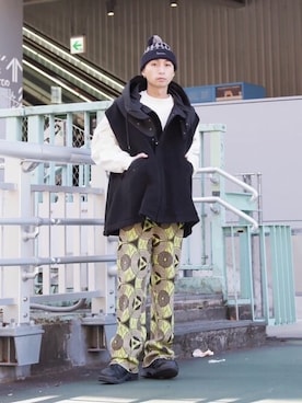 「VACHEMENT（ヴァシュモン）のアイテム（その他アウター）」を使った、Firsthandさん（メンズ・172cm）の冬コーディネート