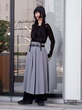 「Firsthand（ファーストハンド）のアイテム（帽子）」を使った、Firsthandさん（レディース・164cm）の冬コーディネート