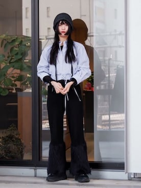 「Firsthand（ファーストハンド）のアイテム（帽子）」を使った、Firsthandさん（レディース・164cm）の冬コーディネート
