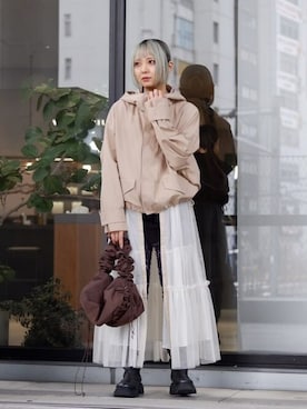 「VACHEMENT（ヴァシュモン）のアイテム（ジャケット/アウター）」を使った、Firsthandさん（レディース・156cm）の冬コーディネート