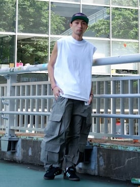 「Firsthand（ファーストハンド）のアイテム」を使った、Firsthandさん（メンズ・172cm）の春コーディネート